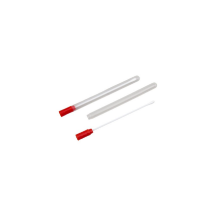 Polyester fiber swab with sheath